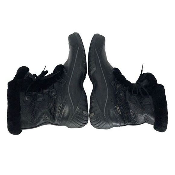 Clarks Womens Leather Bold Crystal Saddle Fur Muckers Winter Boots‎ Black Size 8 - Picture 4 of 6